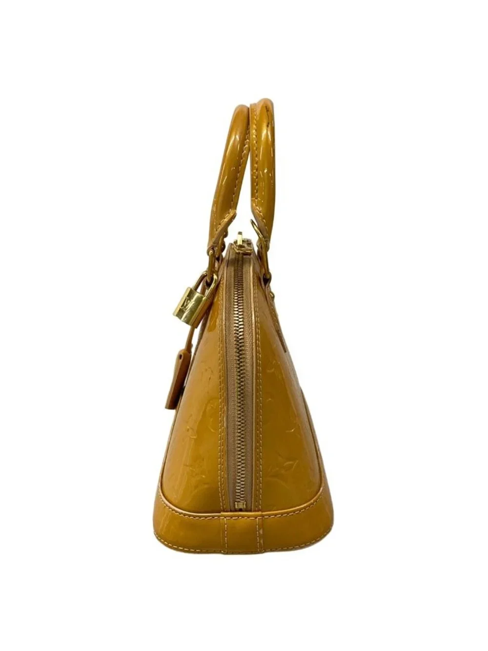 Louis Vuitton Handbag Monogram Vernis Alma BB Rose Florentine Leather